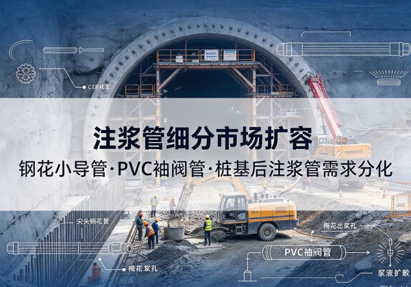 安次注浆管细分市场扩容，隧道钢花小导管、PVC 袖阀管、桩基后注浆管需求分化